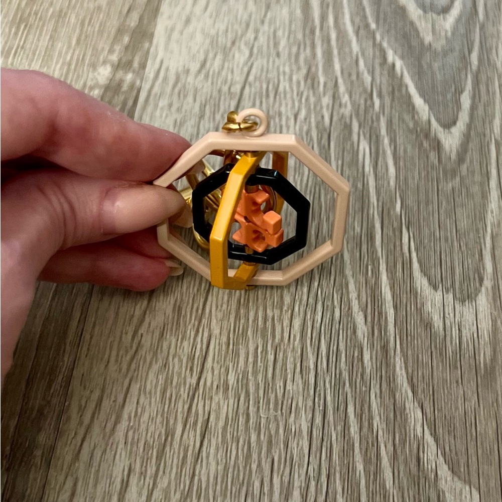 Tory Burch Rotating Geo Keyring Key Fob - image 3